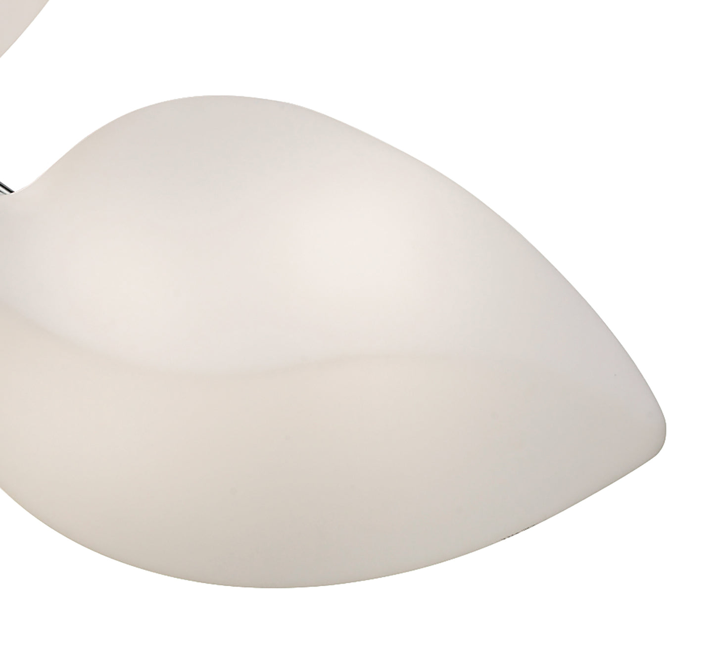 Natura Semi Flush 6 Light E27 Indoor, Polished Chrome/Opal White by Mantra