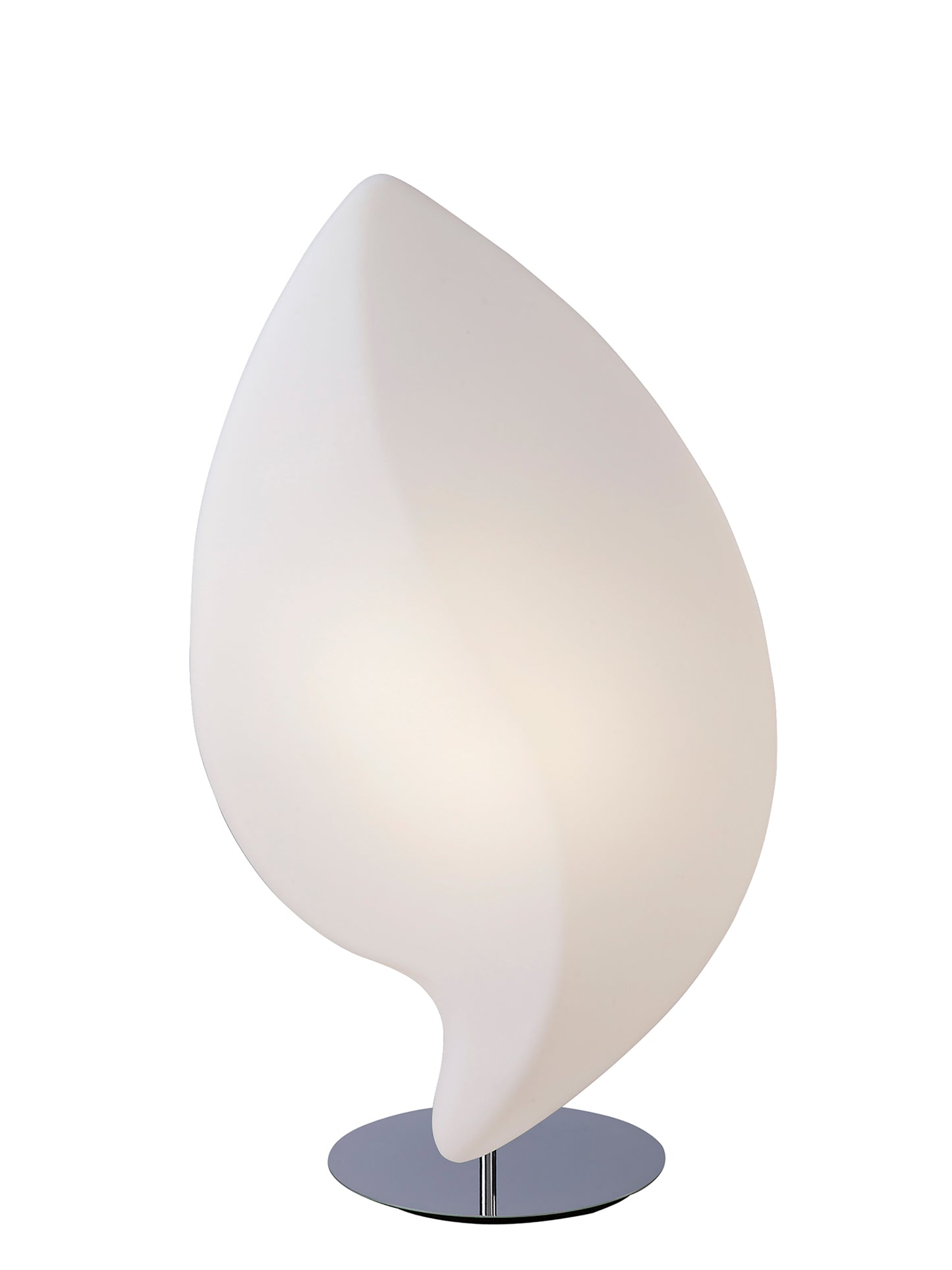 Natura Table Lamp 2 Light E27 Large Indoor, Polished Chrome/Opal White by Mantra