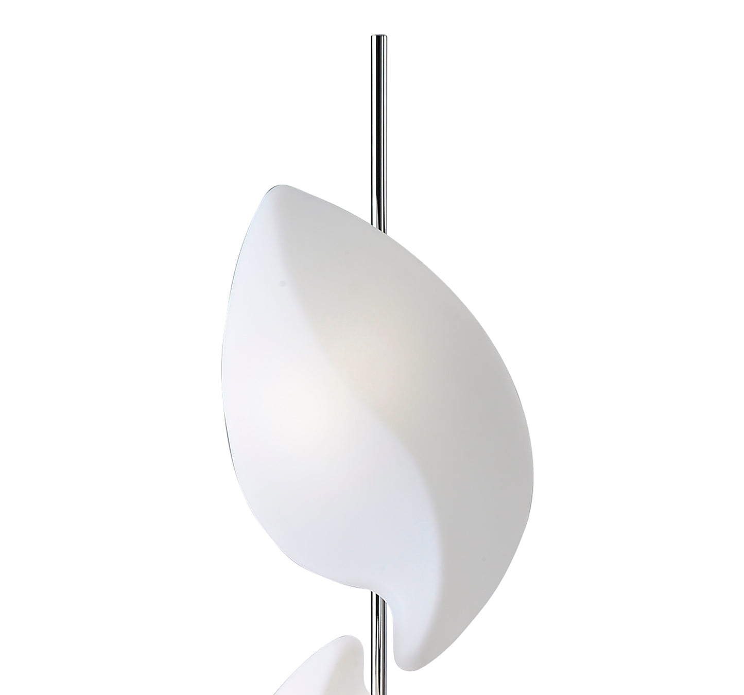 Natura Floor Lamp 4 Light E27 Indoor, Polished Chrome/Opal White by Mantra