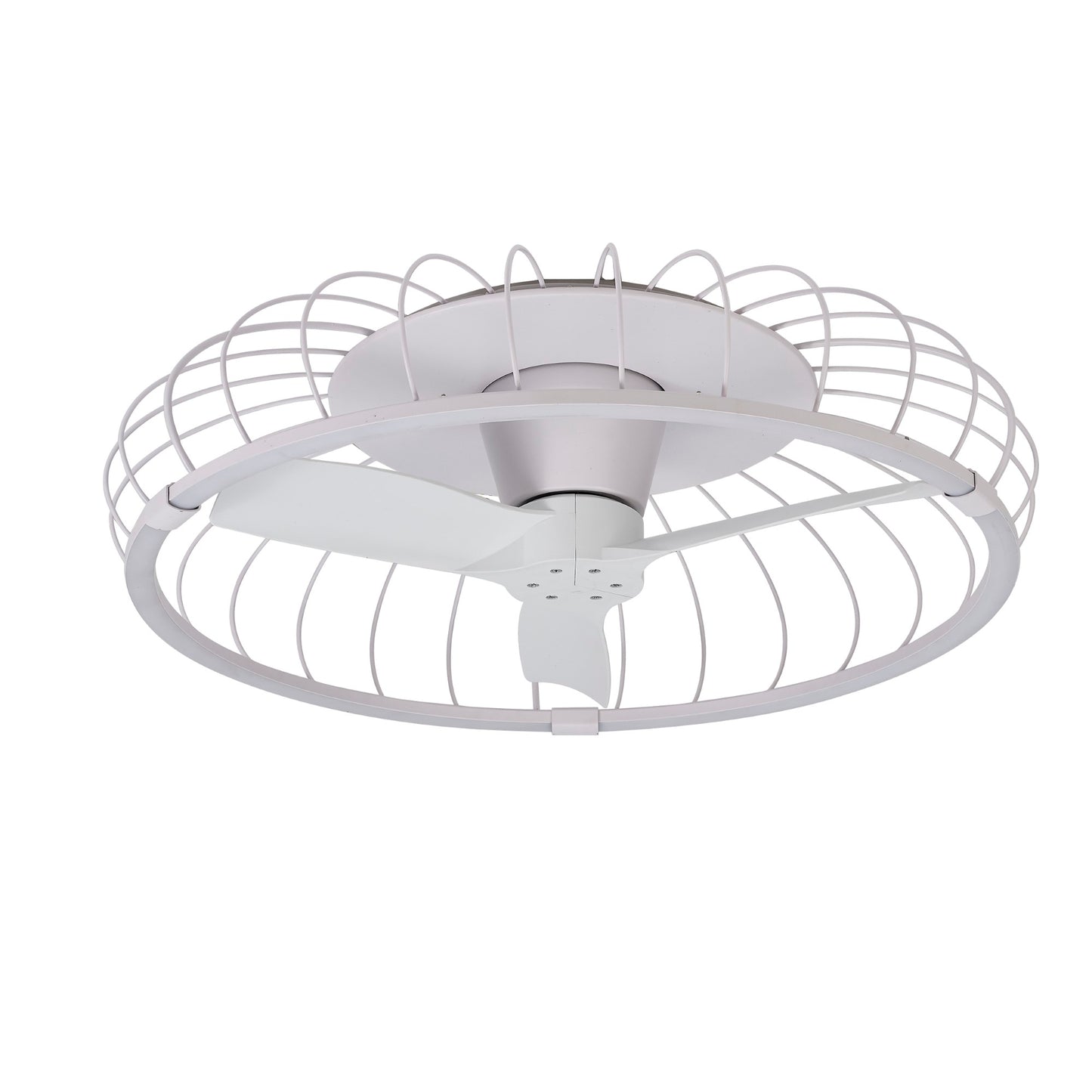 Nature 75W LED Dimmable Ceiling Light With Built-In 30W DC Reversible Fan, White Finish c/w Remote & APP Control, 5000lm by Mantra