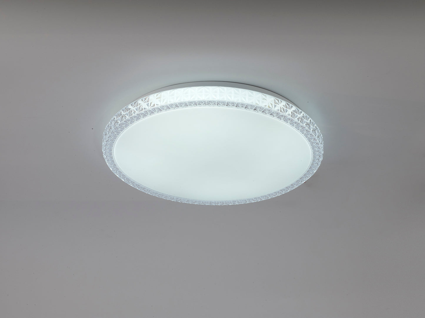 Naxos Ceiling 24W LED With Remote Control 3000K-6000K, 1550lm, White / Clear Acrylic, 3yrs Warranty by Mantra