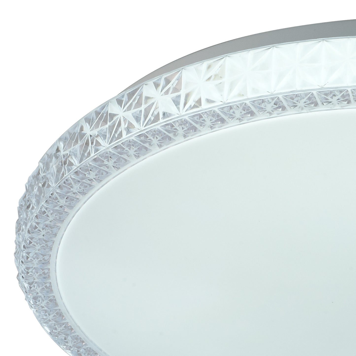 Naxos Ceiling 24W LED With Remote Control 3000K-6000K, 1550lm, White / Clear Acrylic, 3yrs Warranty by Mantra