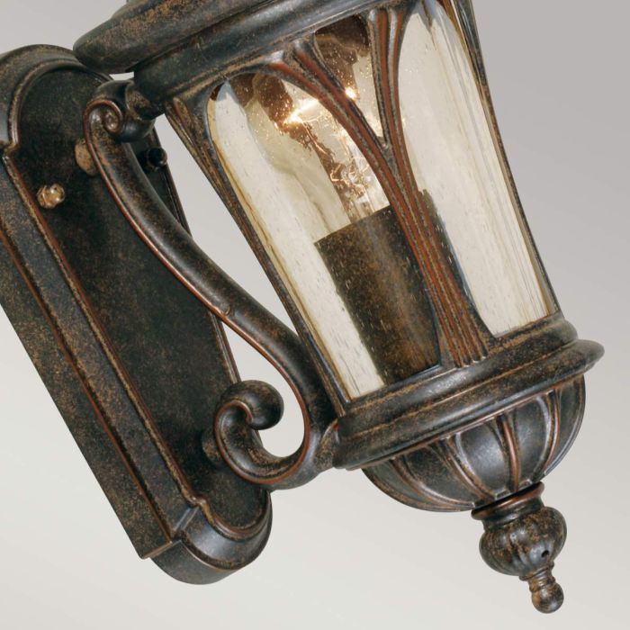 New England 1 Light Wall Lantern Small - Weathered Bronze