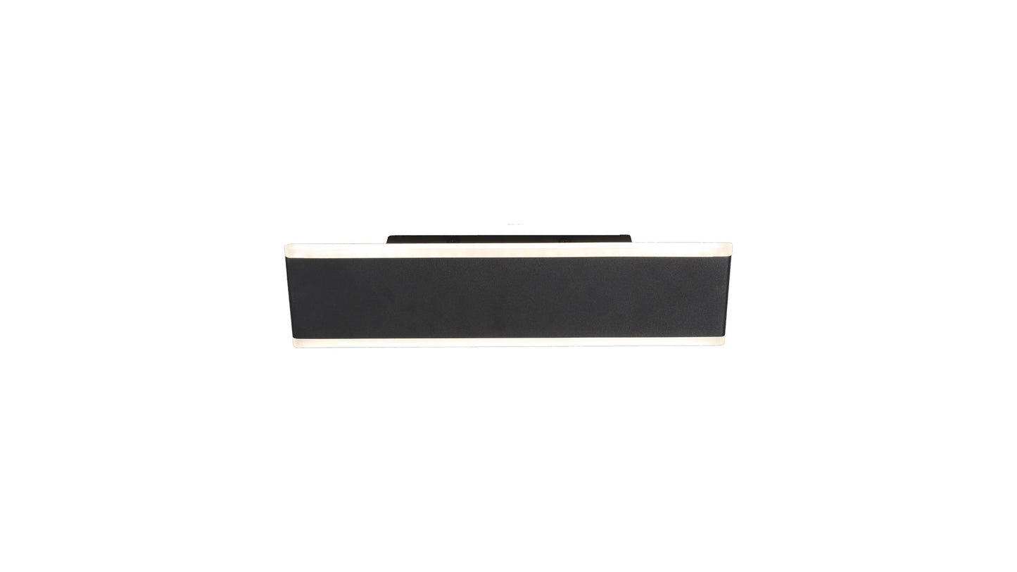 Nelson Wall Light, 16W LED, CCT Switchable 2700/3200/4000K, 1080lm, Black, 3yrs Warranty by Mantra