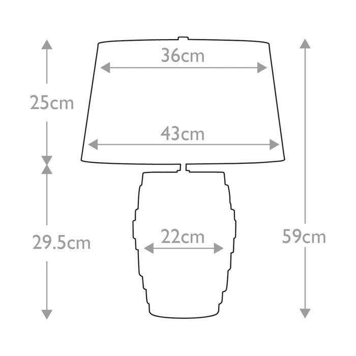 Neptune 1 Light Table Lamp - Blue Glaze