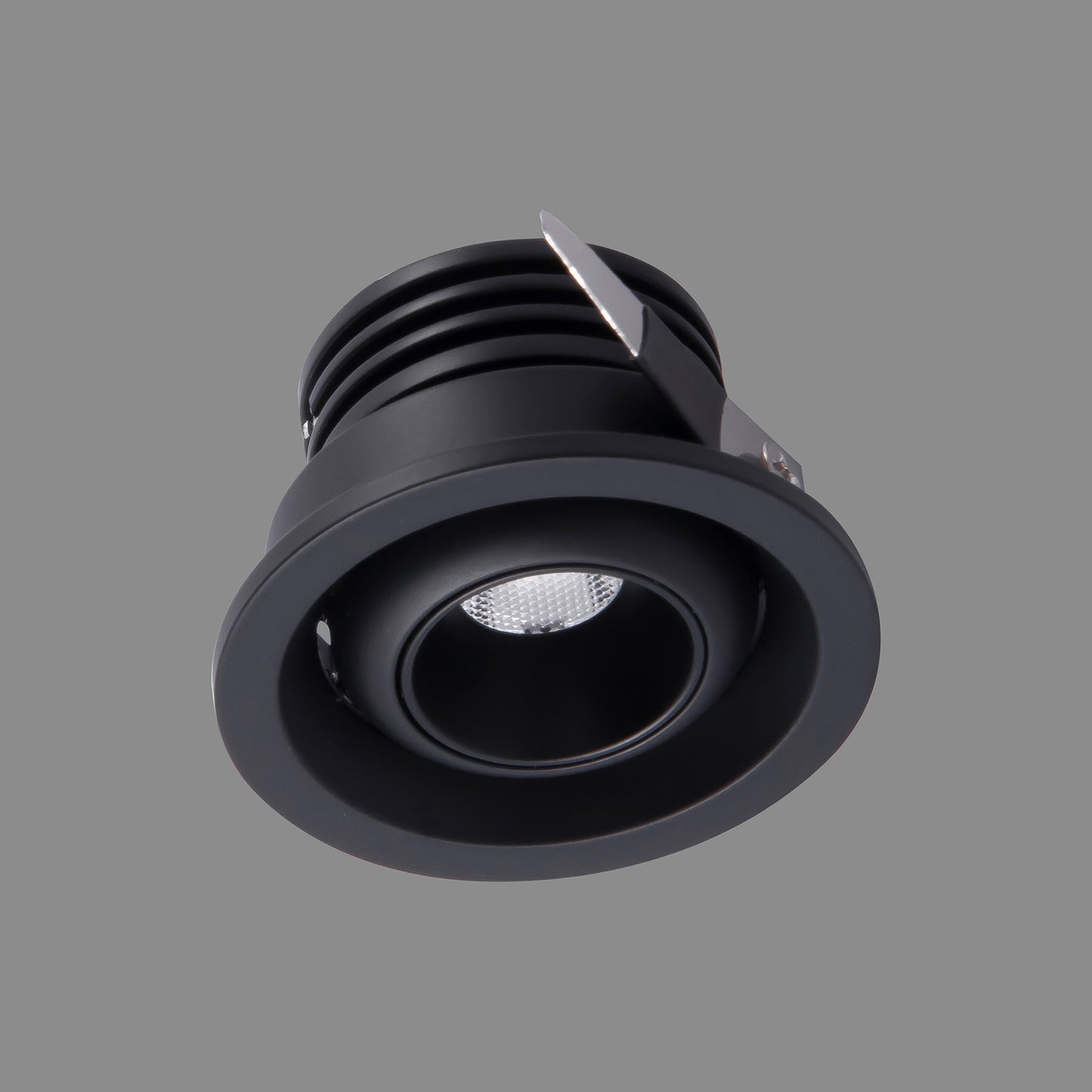 Neptuno Recessed Spotlight Mini Swivel, 3W LED, 3000K, 210lm, Black, 3yrs Warranty by Mantra