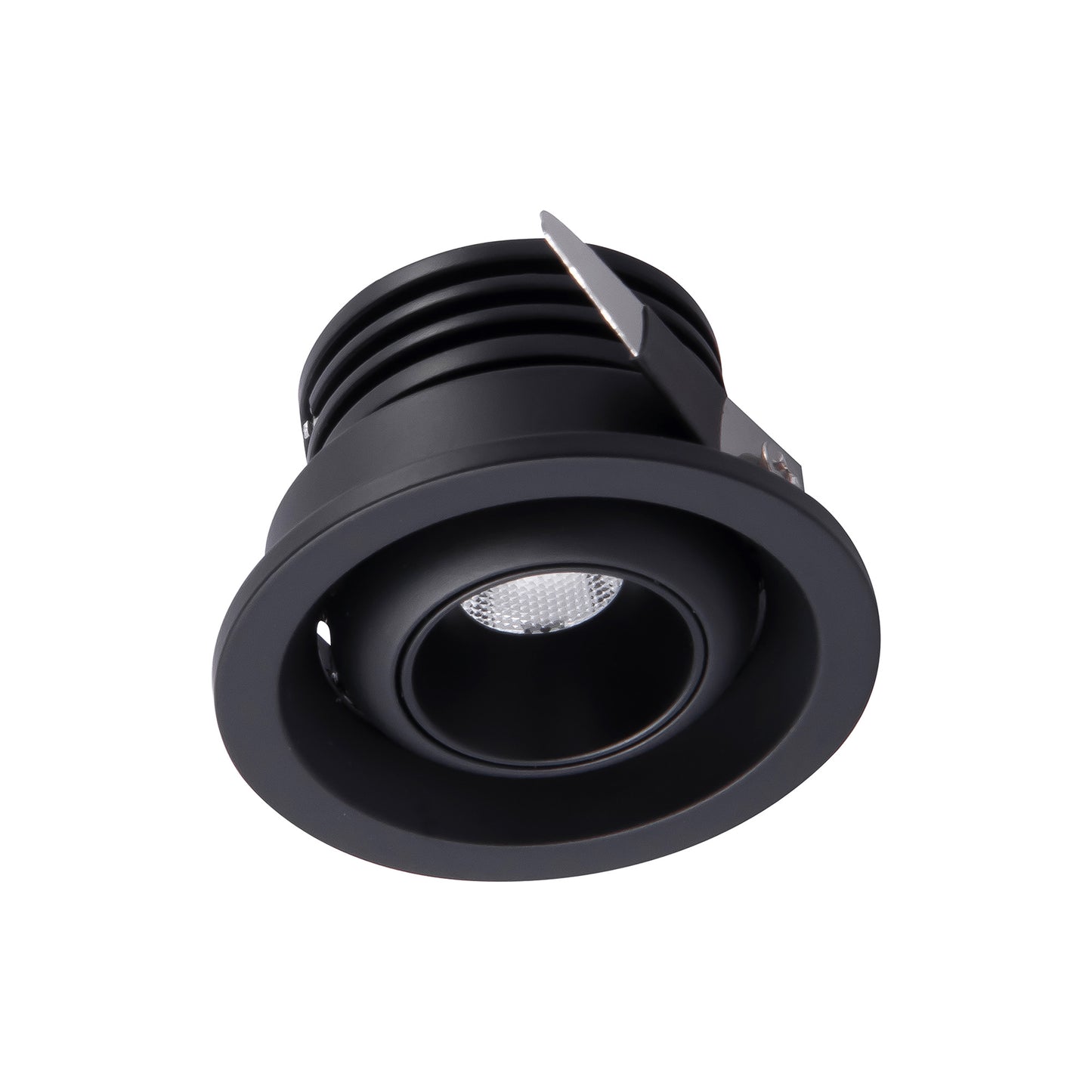 Neptuno Recessed Spotlight Mini Swivel, 3W LED, 3000K, 210lm, Black, 3yrs Warranty by Mantra