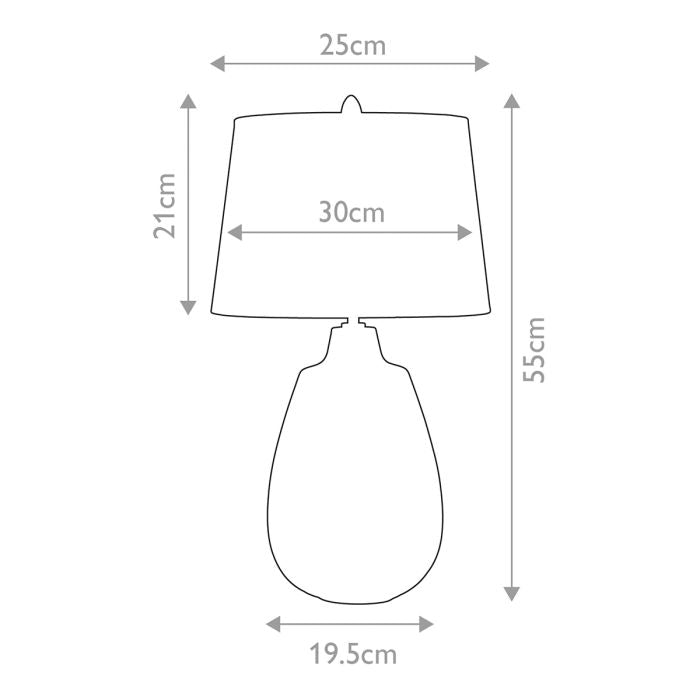 Newham 1 Light Small Table Lamp - Bronze Ceramic / Pearl shade