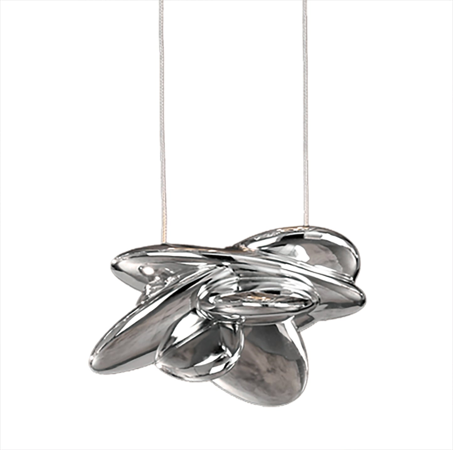 Nido Pendant 75cm Round 7 + 4 Lights 42W + 20W LED 3000K, 5080lm, Chrome, 3yrs Warranty by Mantra