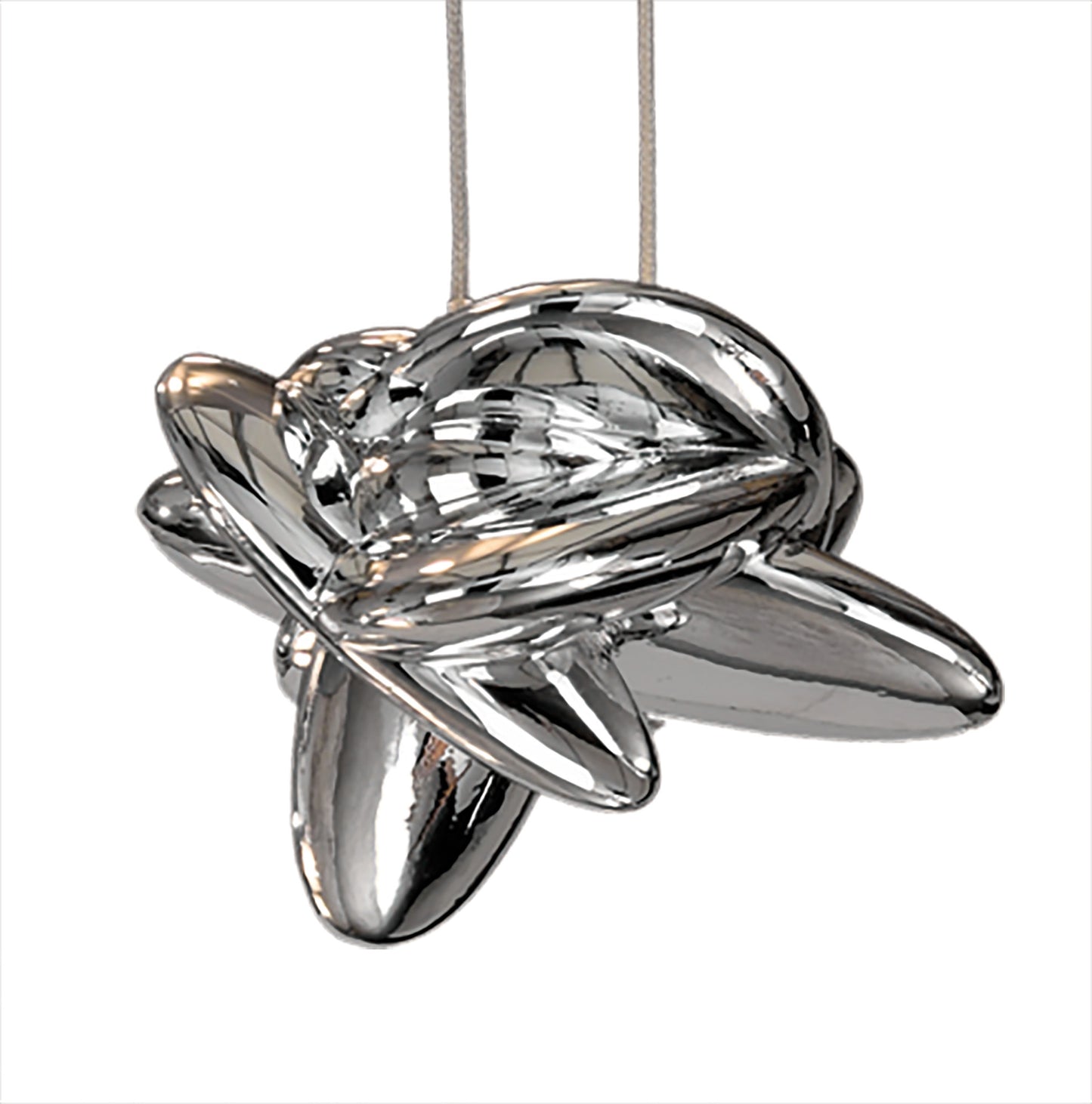 Nido Pendant 45cm Round 4 + 2 Lights 24W + 10W LED 3000K, 2800lm, Chrome, 3yrs Warranty by Mantra