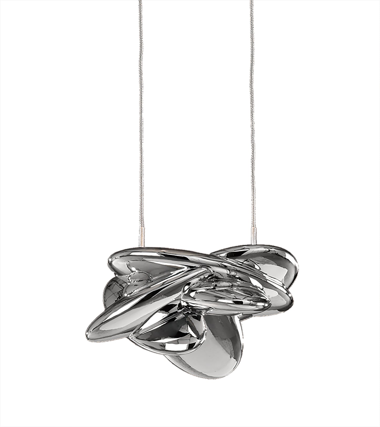 Nido Pendant 25cm Round 1 + 1 Lights 6W + 5W LED 3000K, 800lm, Chrome, 3yrs Warranty by Mantra