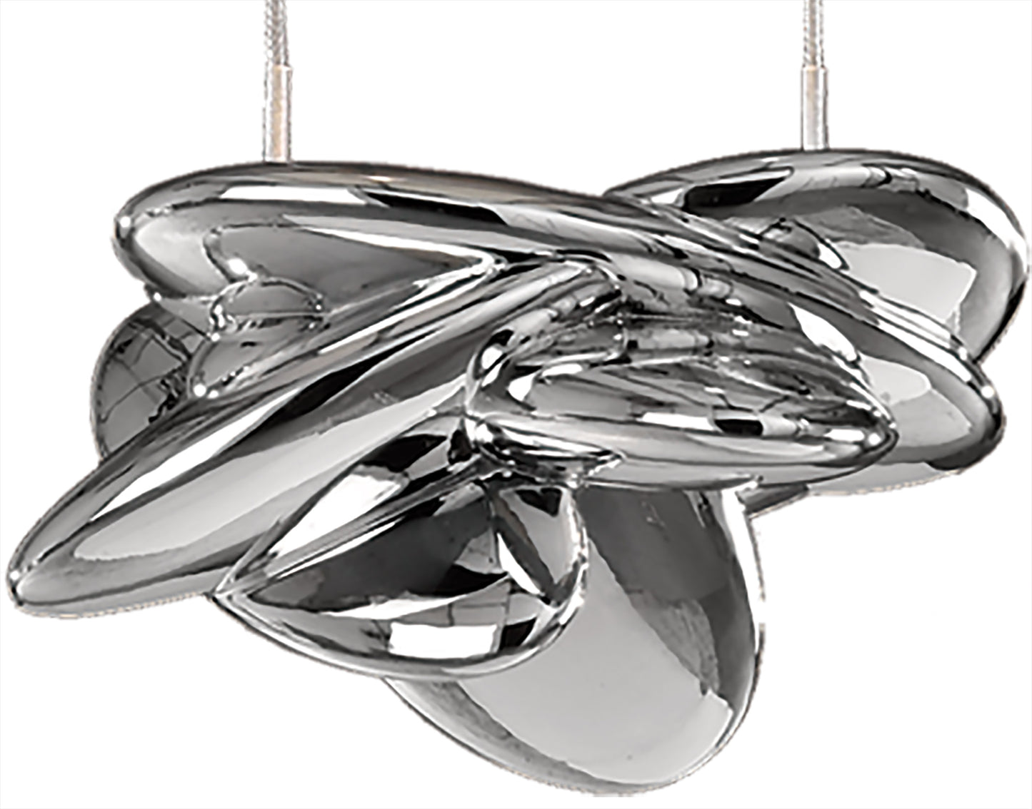 Nido Pendant 25cm Round 1 + 1 Lights 6W + 5W LED 3000K, 800lm, Chrome, 3yrs Warranty by Mantra