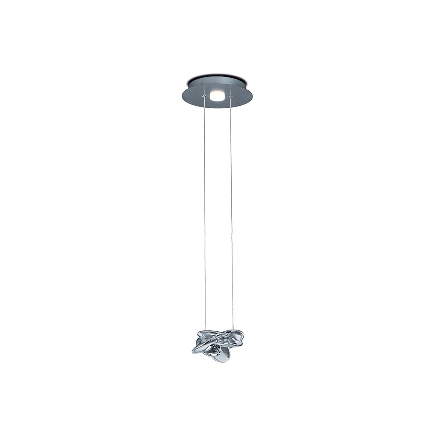 Nido Pendant 25cm Round 1 + 1 Lights 6W + 5W LED 3000K, 800lm, Chrome, 3yrs Warranty by Mantra