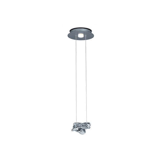 Nido Pendant 25cm Round 1 + 1 Lights 6W + 5W LED 3000K, 800lm, Chrome, 3yrs Warranty by Mantra