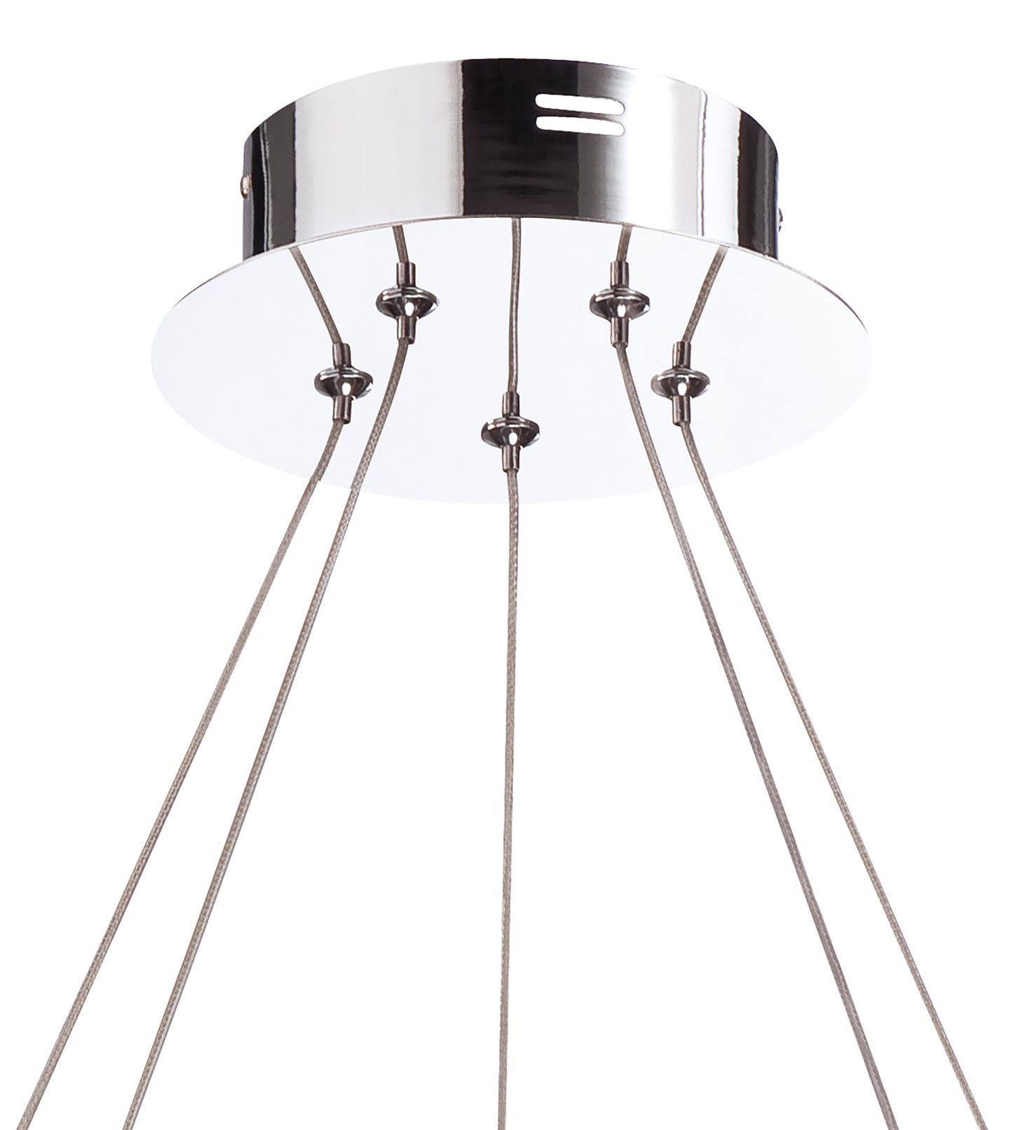 Nimbus Pendant 5 Light 25W LED 3000K, 2200lm, Polished Chrome/Frosted Acrylic, 3yrs Warranty by Mantra