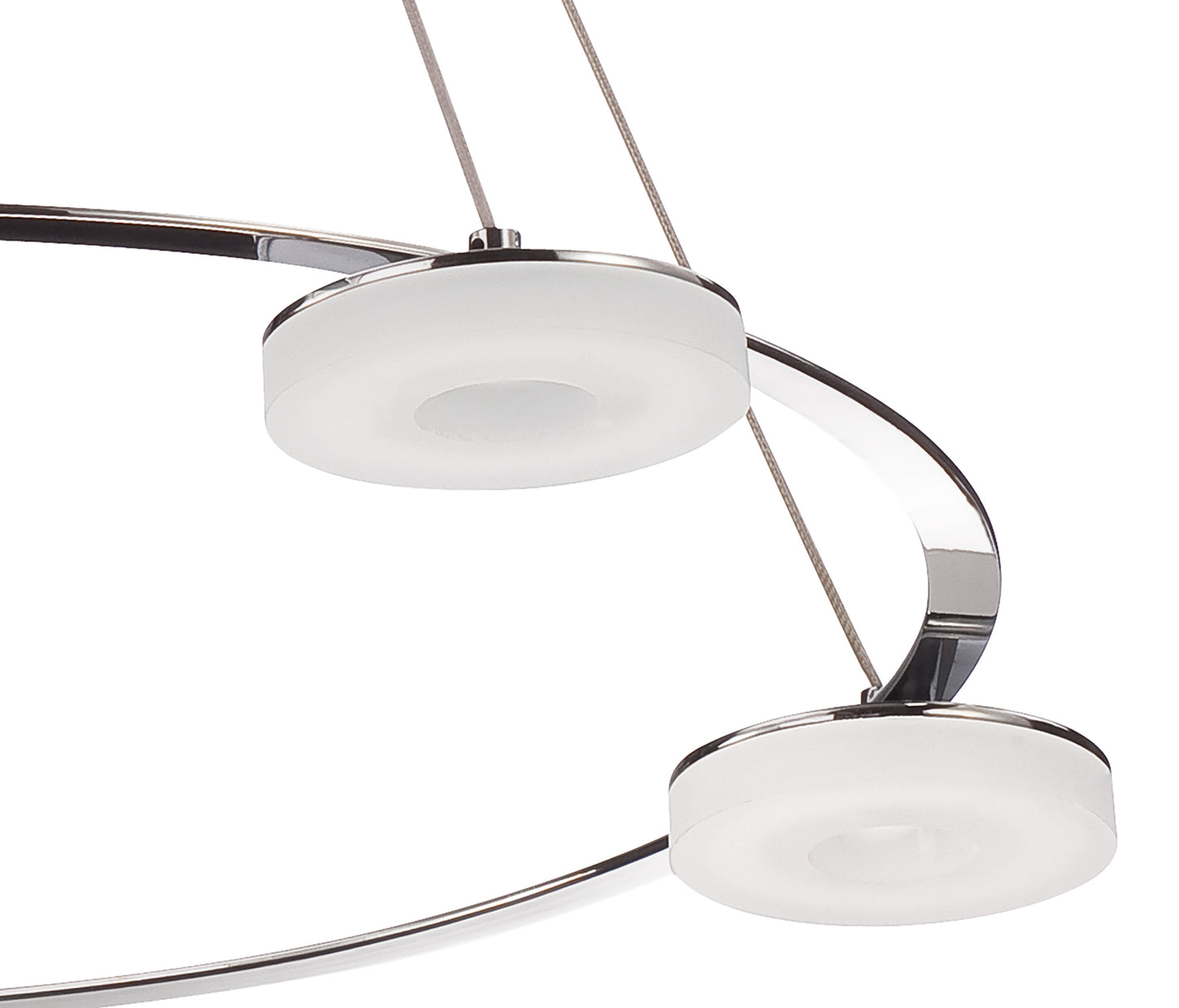 Nimbus Pendant 5 Light 25W LED 3000K, 2200lm, Polished Chrome/Frosted Acrylic, 3yrs Warranty by Mantra