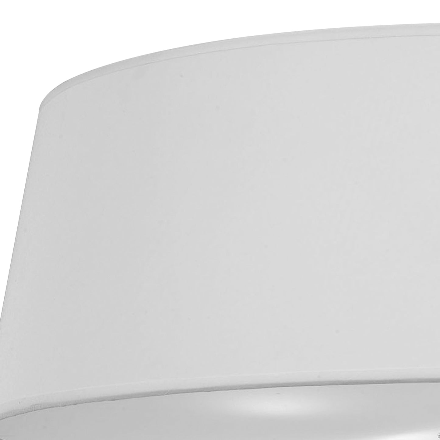 Ninette Flush Ceiling 4 Light E27, Polished Chrome With Ivory White Shade by Mantra