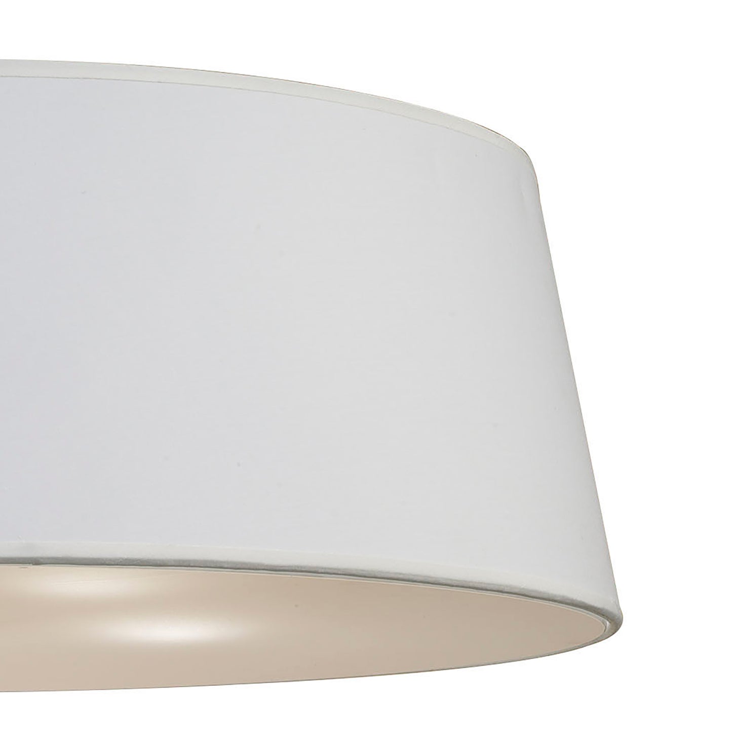 Ninette Flush Ceiling 4 Light E27, Antique Brass With Ivory White Shade by Mantra