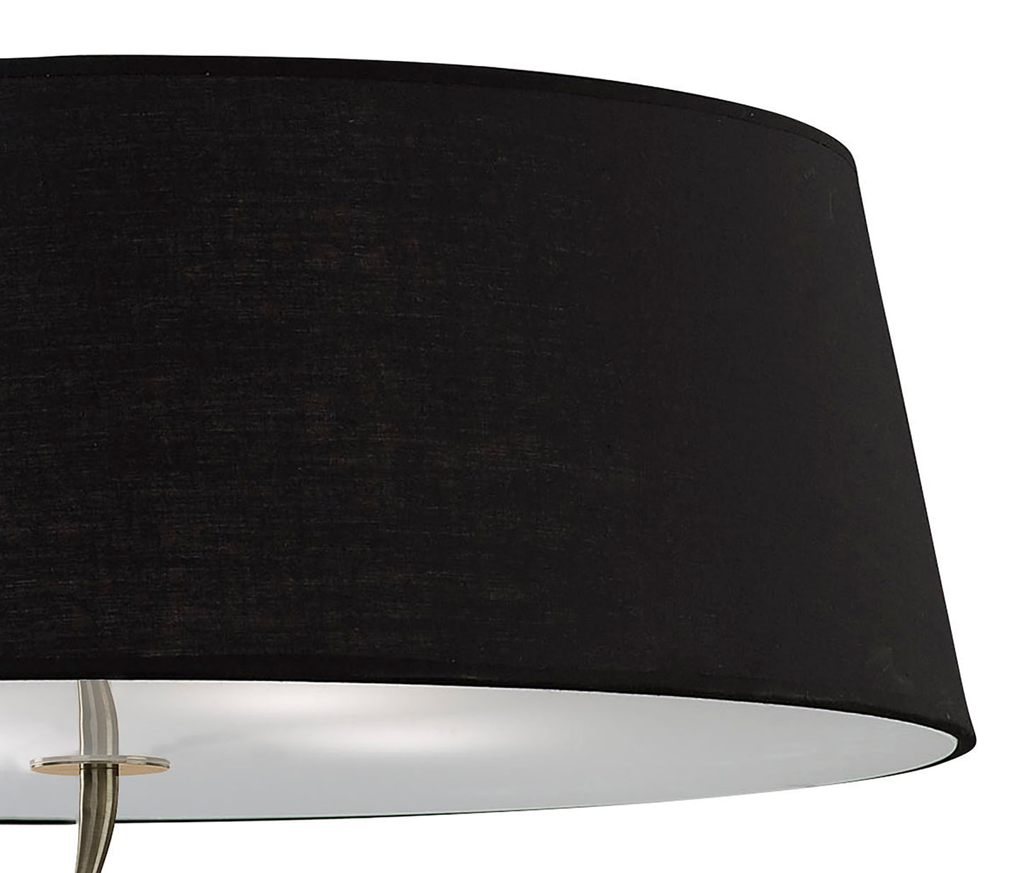 Ninette Ceiling 4 Light E27, Antique Brass With Black Shade by Mantra