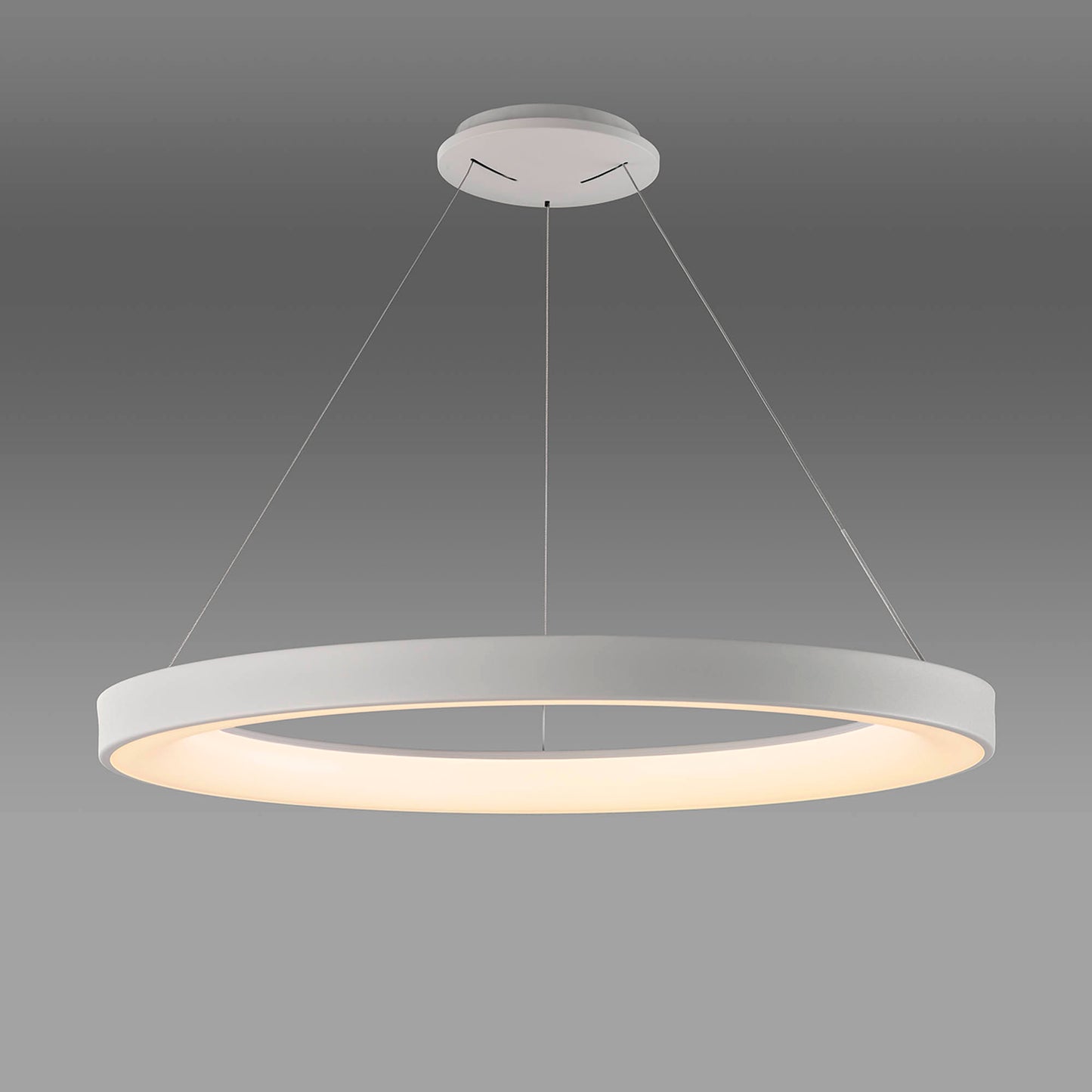 Niseko Ring Pendant 90cm 66W LED, 3000K-6000K Tuneable, 4200lm, Remote Control, White, 3yrs Warranty by Mantra