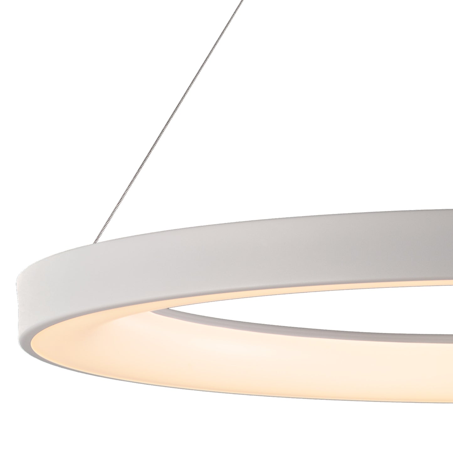 Niseko Ring Pendant 90cm 66W LED, 3000K-6000K Tuneable, 4200lm, Remote Control, White, 3yrs Warranty by Mantra