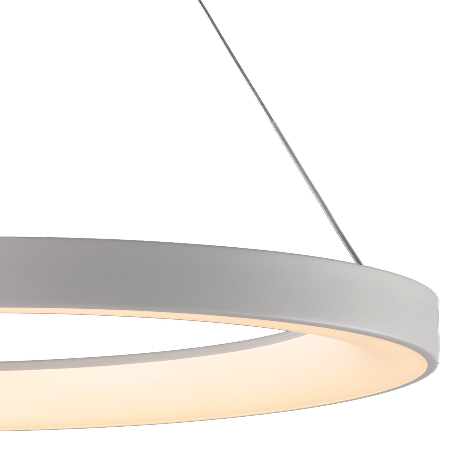 Niseko Ring Pendant 90cm 66W LED, 3000K-6000K Tuneable, 4200lm, Remote Control, White, 3yrs Warranty by Mantra