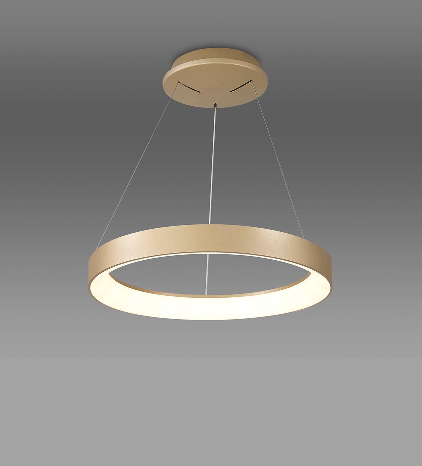 Niseko Ring Pendant 45cm 30W LED, 3000K-6000K Tuneable, 2100lm, Remote Control, Gold, 3yrs Warranty by Mantra