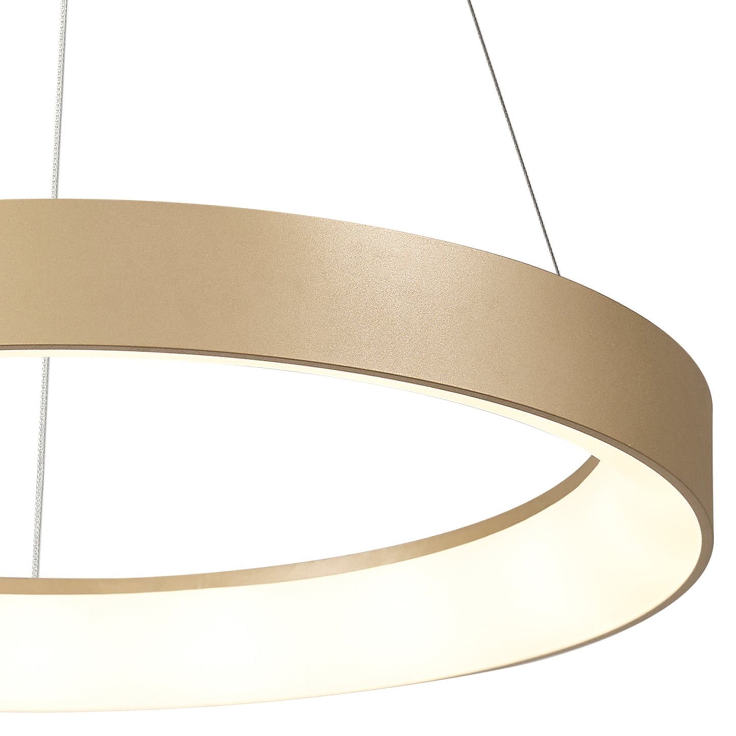 Niseko Ring Pendant 45cm 30W LED, 3000K-6000K Tuneable, 2100lm, Remote Control, Gold, 3yrs Warranty by Mantra