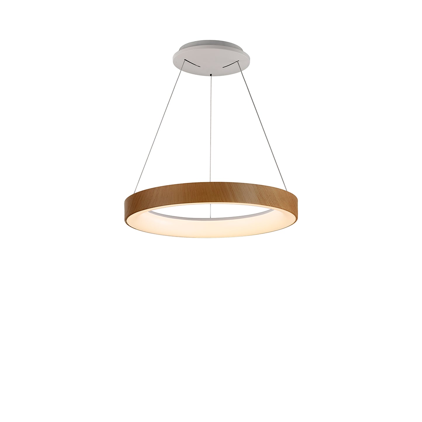 Niseko Ring Pendant 45cm 32W LED, 3000K-6000K Tuneable, 2560lm, Remote Control, Wood, 3yrs Warranty by Mantra