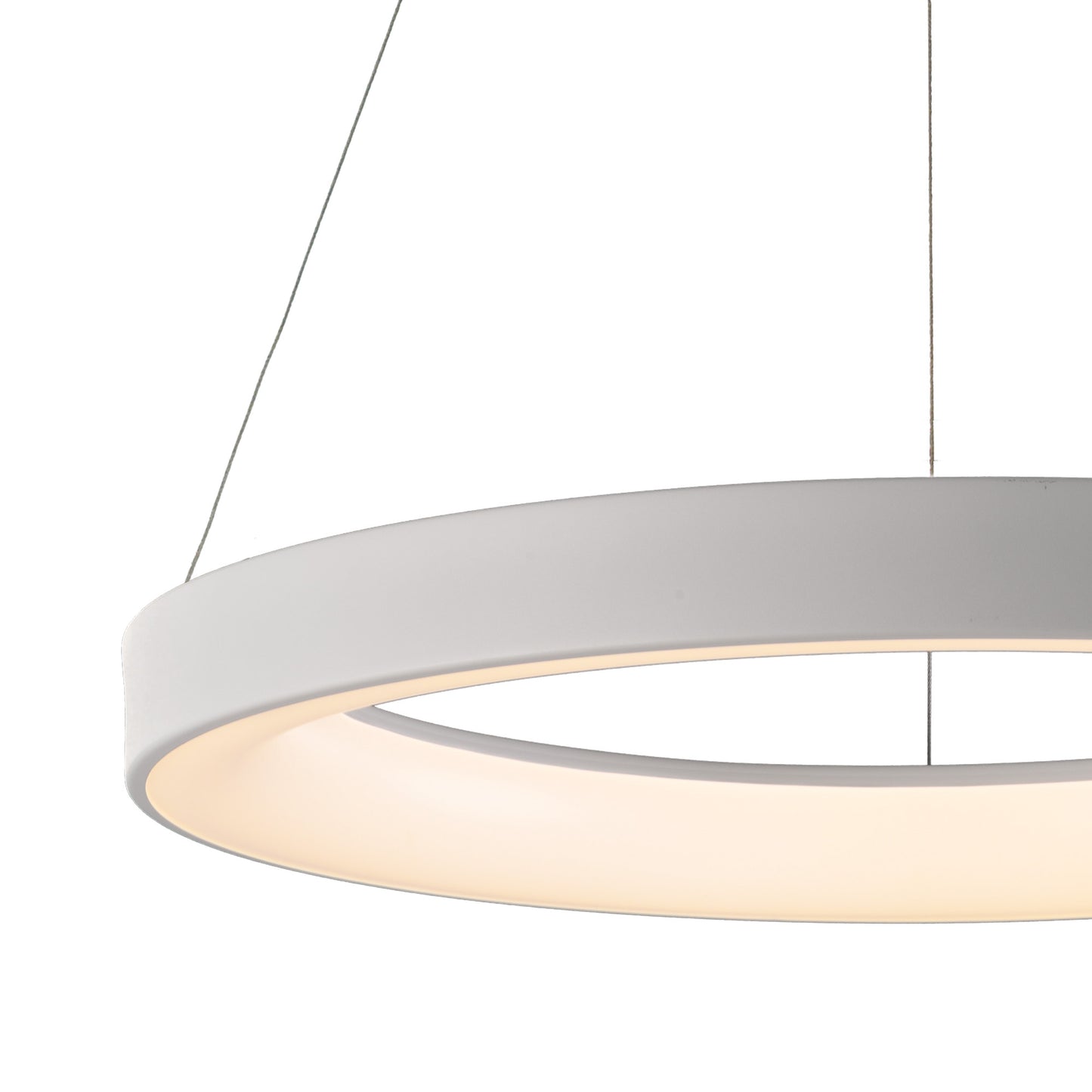 Niseko II Ring Pendant 65cm 50W LED, 2700K-5000K Tuneable, 3760lm, Remote Control & APP, White, 3yrs Warranty by Mantra