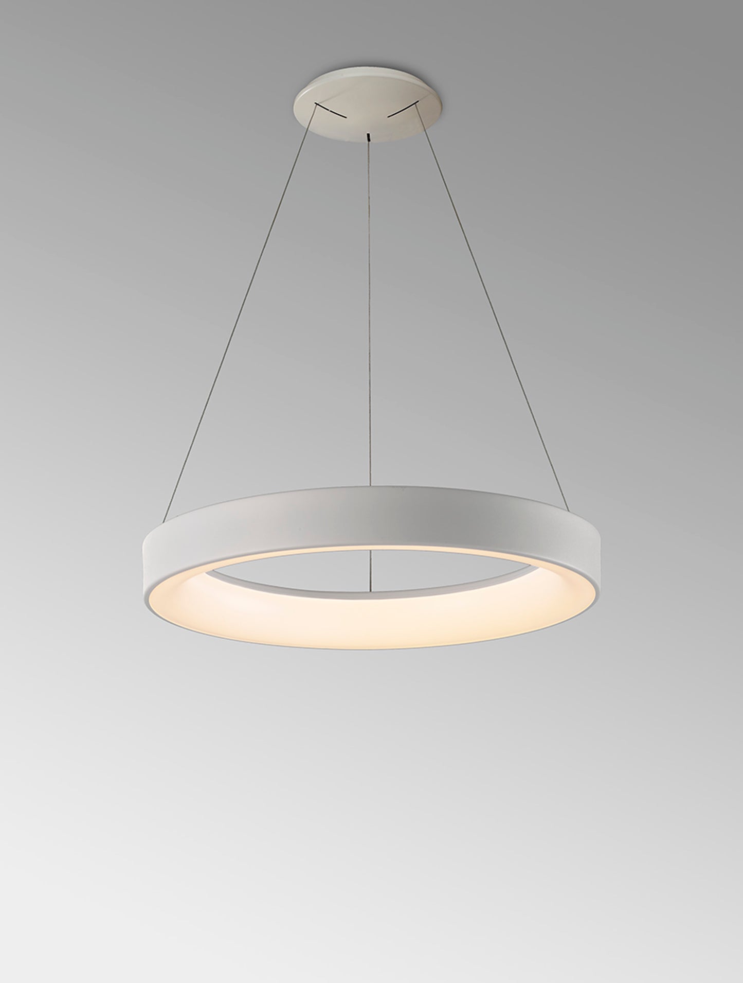 Niseko II Ring Pendant 50cm 40W LED, 2700K-5000K Tuneable, 2950lm, Remote Control & APP, White, 3yrs Warranty by Mantra