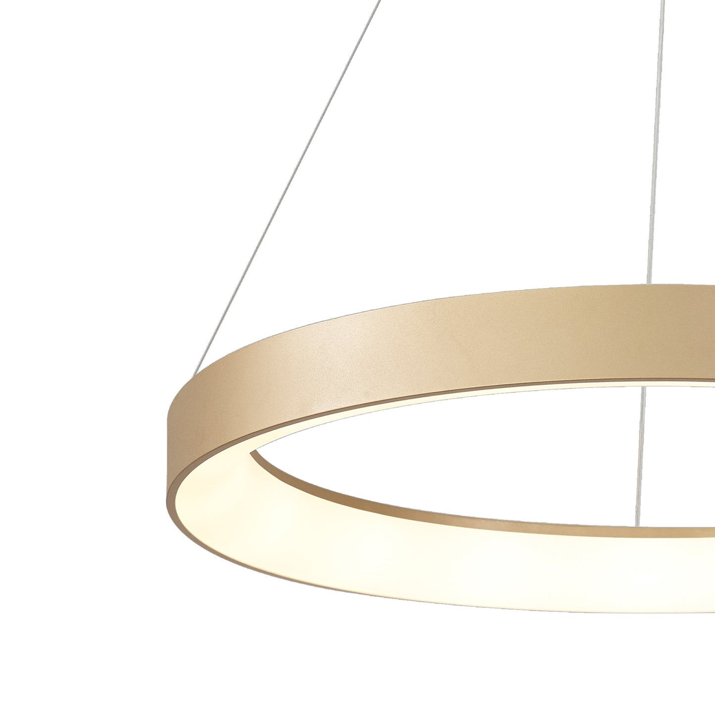 Niseko II Ring Pendant 65cm 50W LED, 2700K-5000K Tuneable, 3760lm, Remote Control & APP, Gold, 3yrs Warranty by Mantra