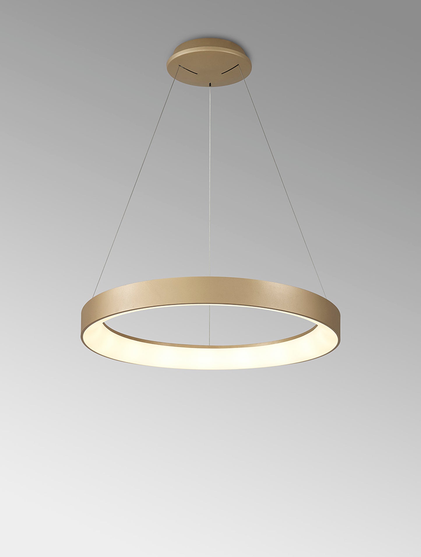 Niseko II Ring Pendant 50cm 40W LED, 2700K-5000K Tuneable, 2950lm, Remote Control & APP, Gold, 3yrs Warranty by Mantra