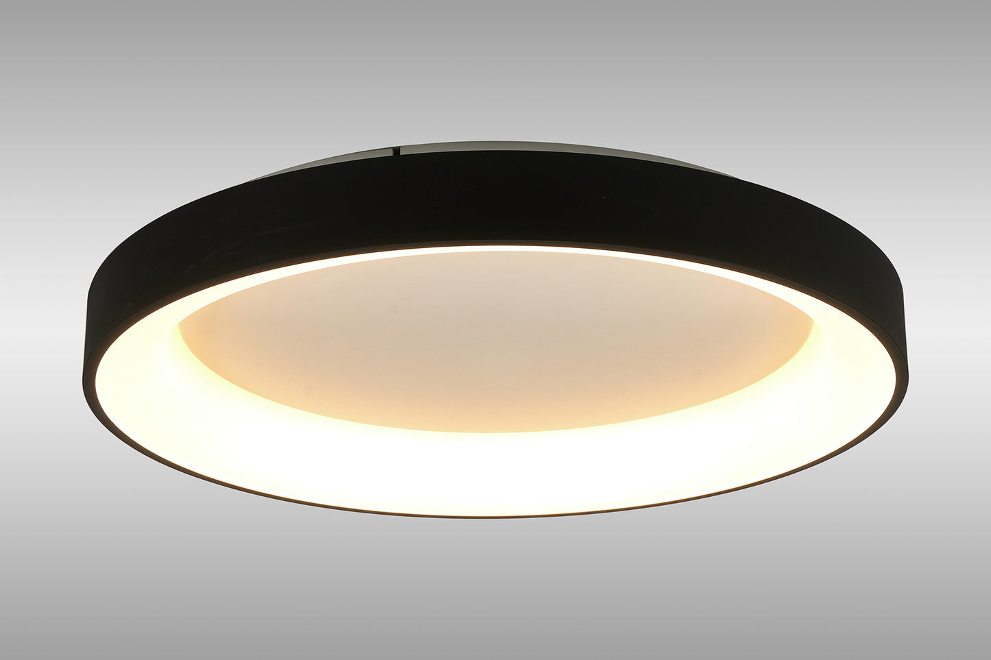 Niseko II Ring Ceiling 65cm 50W LED, 2700K-5000K Tuneable, 3760lm, Remote Control & APP, Black, 3yrs Warranty by Mantra