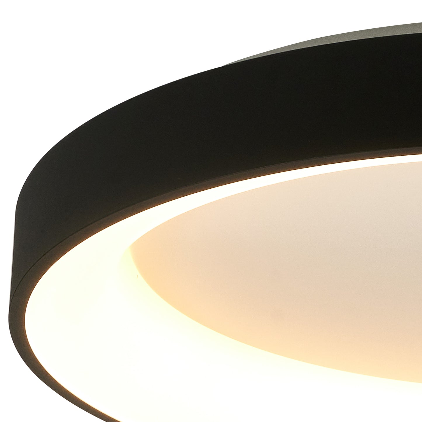 Niseko II Ring Ceiling 65cm 50W LED, 2700K-5000K Tuneable, 3760lm, Remote Control & APP, Black, 3yrs Warranty by Mantra