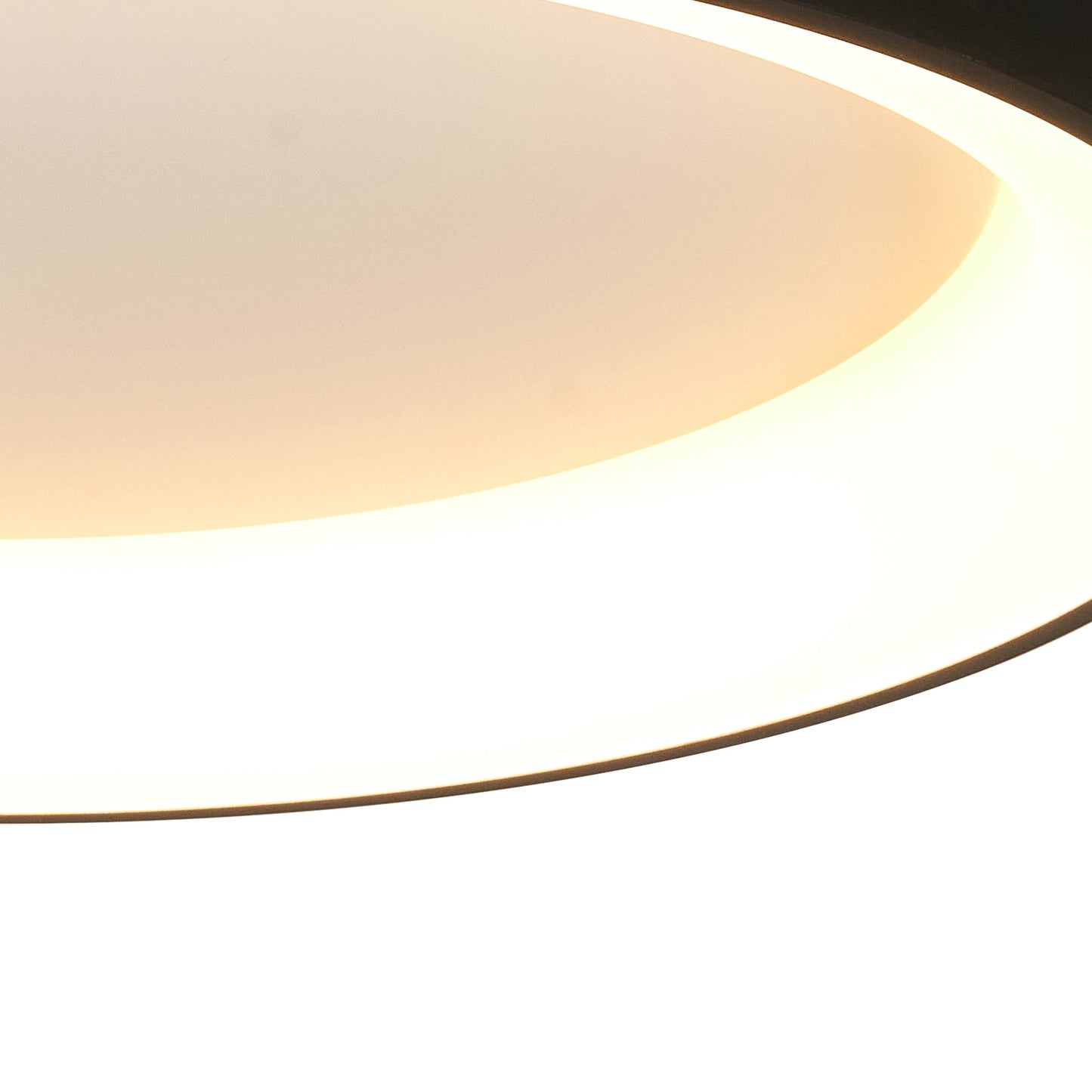 Niseko II Ring Ceiling 65cm 50W LED, 2700K-5000K Tuneable, 3760lm, Remote Control & APP, Black, 3yrs Warranty by Mantra