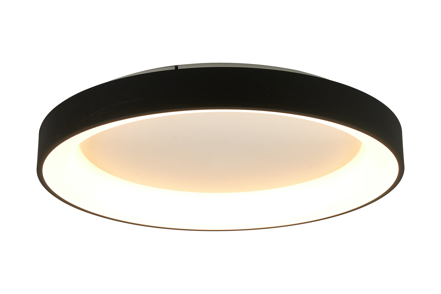 Niseko II Ring Ceiling 65cm 50W LED, 2700K-5000K Tuneable, 3760lm, Remote Control & APP, Black, 3yrs Warranty by Mantra