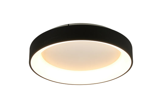 Niseko II Ring Ceiling 50cm 40W LED, 2700K-5000K Tuneable, 2950lm, Remote Control & APP, Black, 3yrs Warranty by Mantra