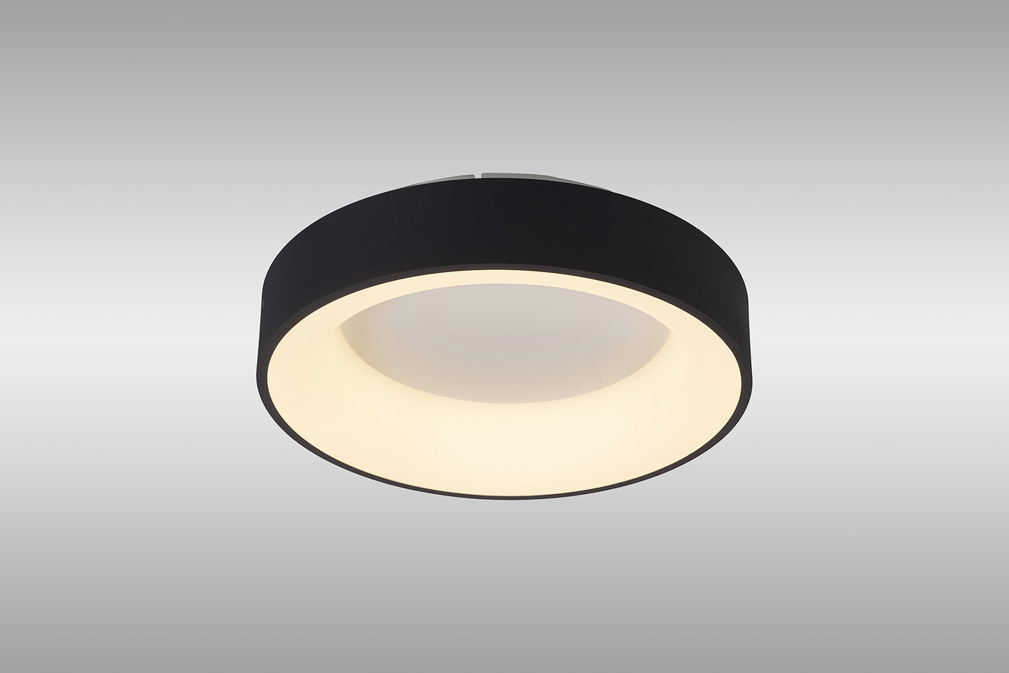 Niseko II Ring Ceiling 38cm 30W LED, 2700K-5000K Tuneable, 2250lm, Remote Control & APP, Black, 3yrs Warranty by Mantra