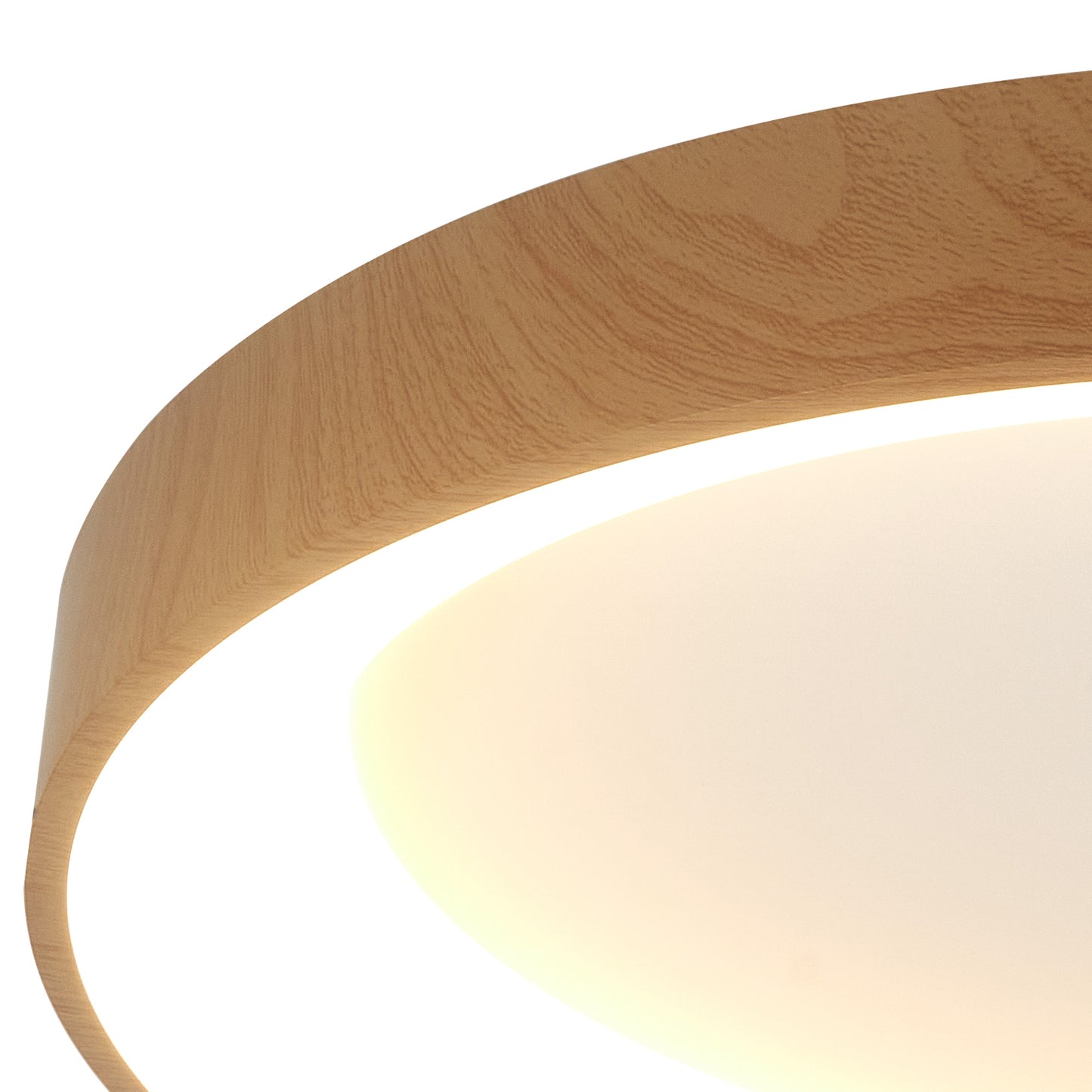 Niseko II Ring Ceiling 65cm 50W LED, 2700K-5000K Tuneable, 3760lm, Remote Control & APP, Wood, 3yrs Warranty by Mantra