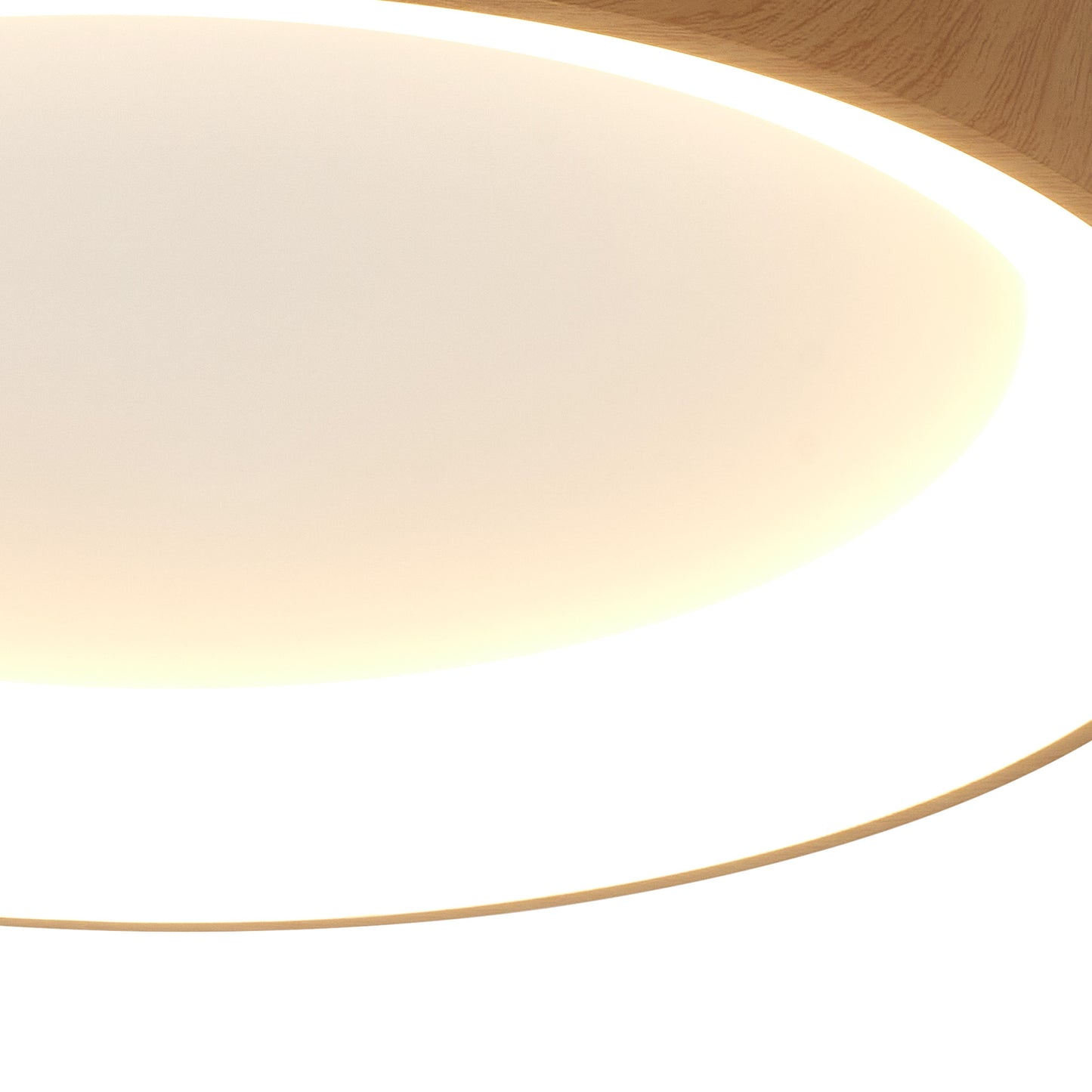 Niseko II Ring Ceiling 65cm 50W LED, 2700K-5000K Tuneable, 3760lm, Remote Control & APP, Wood, 3yrs Warranty by Mantra