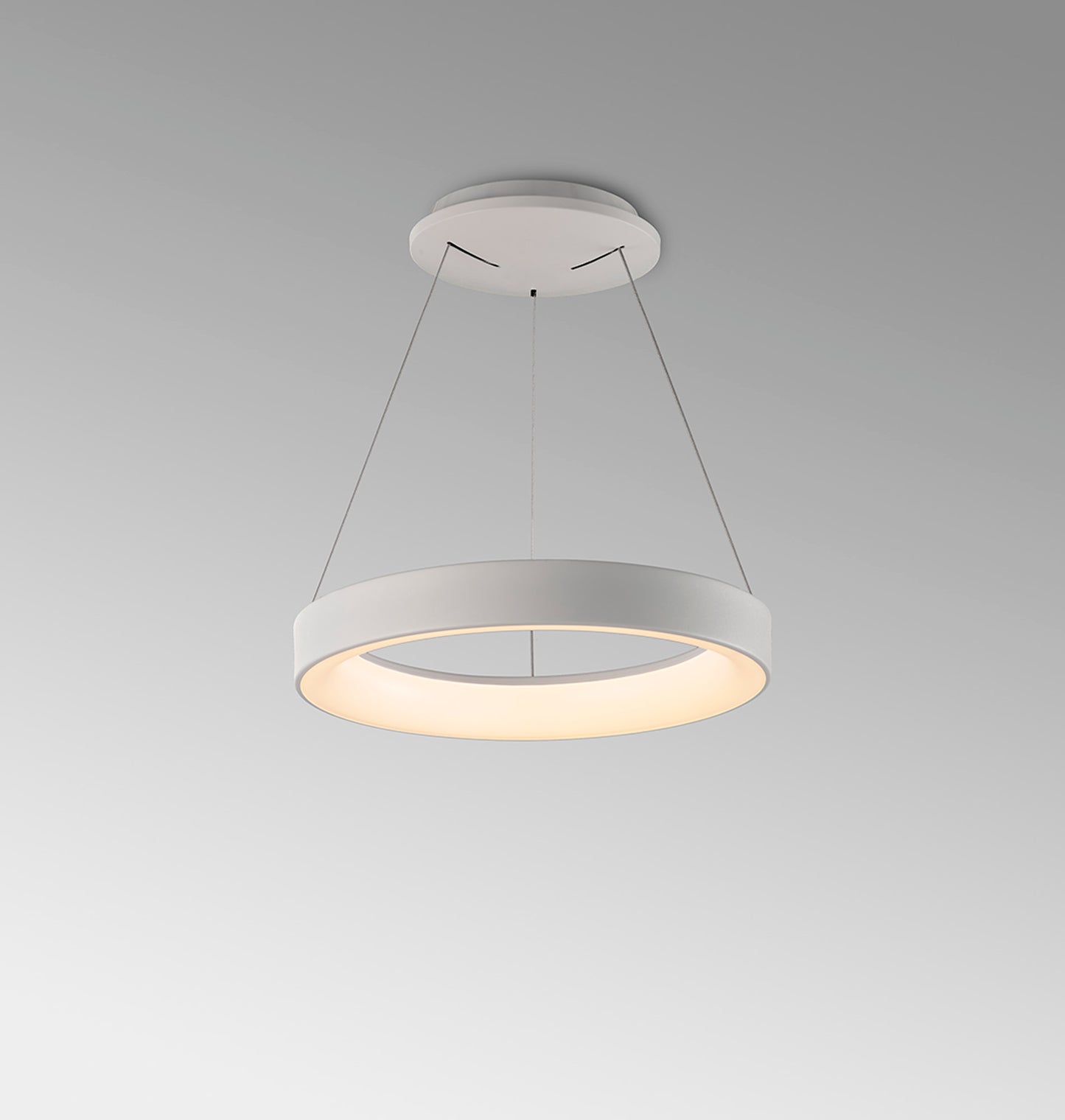 Niseko II Ring Pendant 38cm 30W LED, 2700K-5000K Tuneable, 2250lm, Remote Control & APP, White, 3yrs Warranty by Mantra