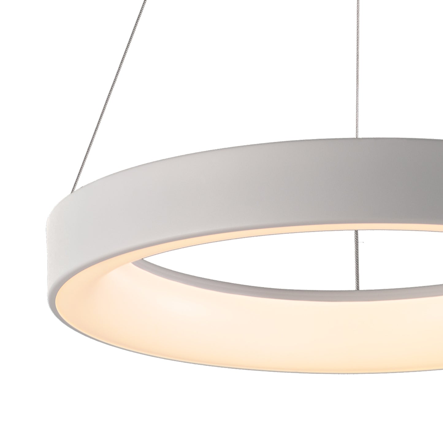 Niseko II Ring Pendant 38cm 30W LED, 2700K-5000K Tuneable, 2250lm, Remote Control & APP, White, 3yrs Warranty by Mantra