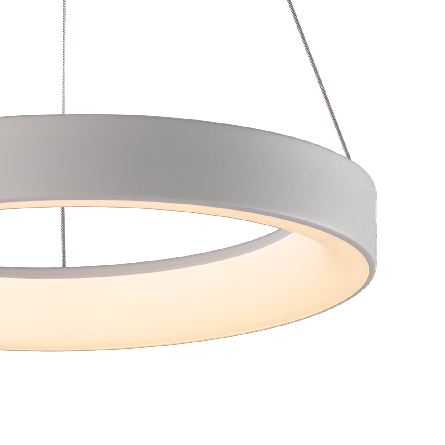 Niseko II Ring Pendant 38cm 30W LED, 2700K-5000K Tuneable, 2250lm, Remote Control & APP, White, 3yrs Warranty by Mantra