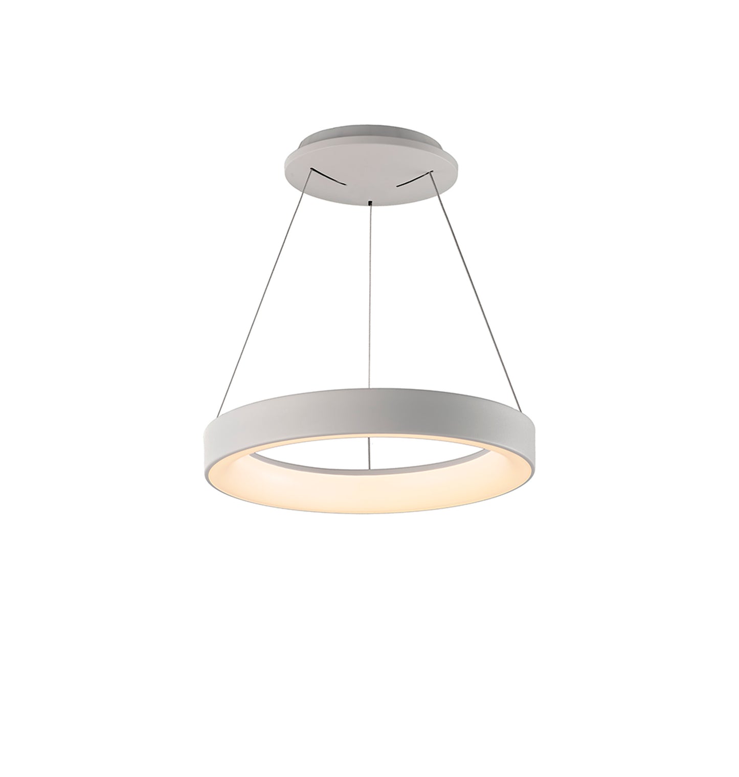 Niseko II Ring Pendant 38cm 30W LED, 2700K-5000K Tuneable, 2250lm, Remote Control & APP, White, 3yrs Warranty by Mantra