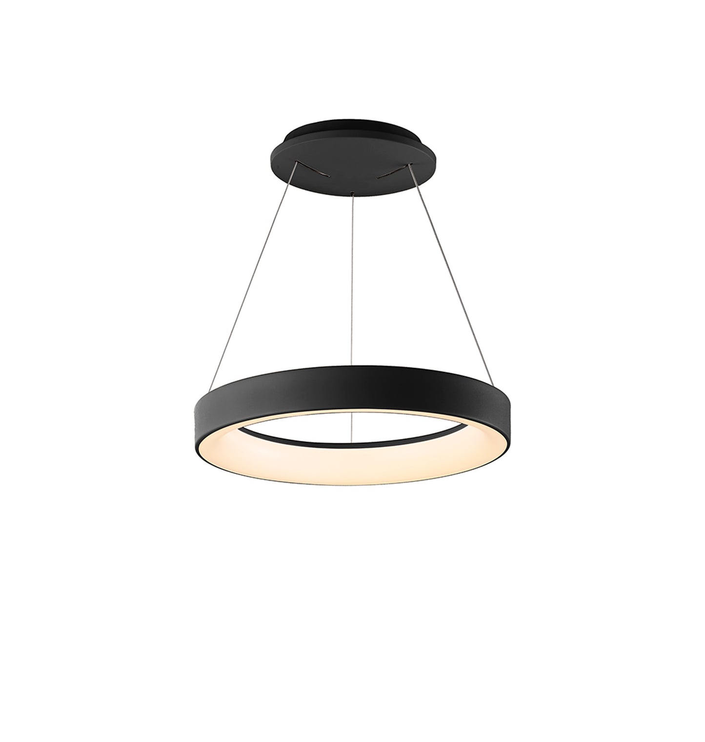 Niseko II Ring Pendant 38cm 30W LED, 2700K-5000K Tuneable, 2250lm, Remote Control & APP, Black, 3yrs Warranty by Mantra