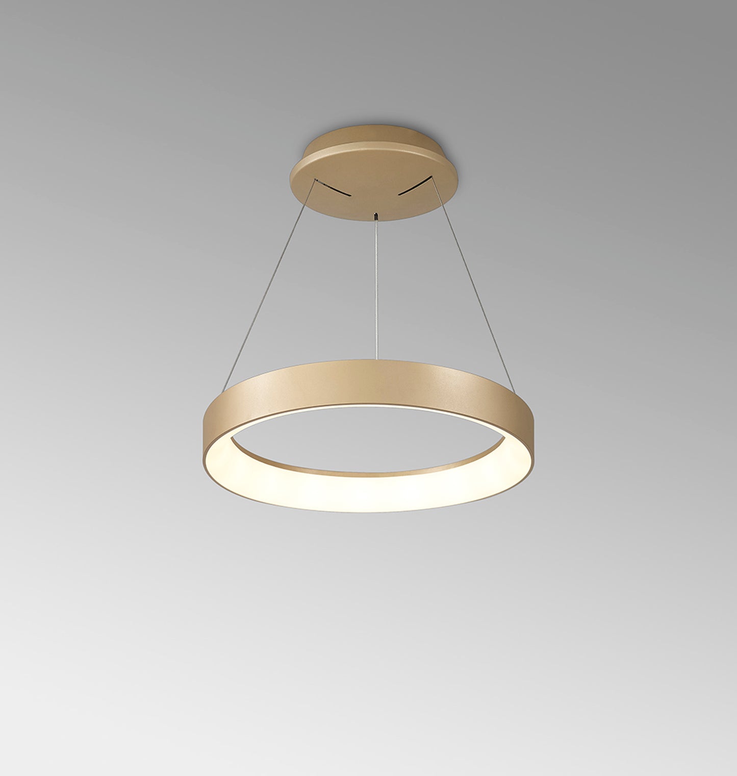 Niseko II Ring Pendant 38cm 30W LED, 2700K-5000K Tuneable, 2250lm, Remote Control & APP, Gold, 3yrs Warranty by Mantra