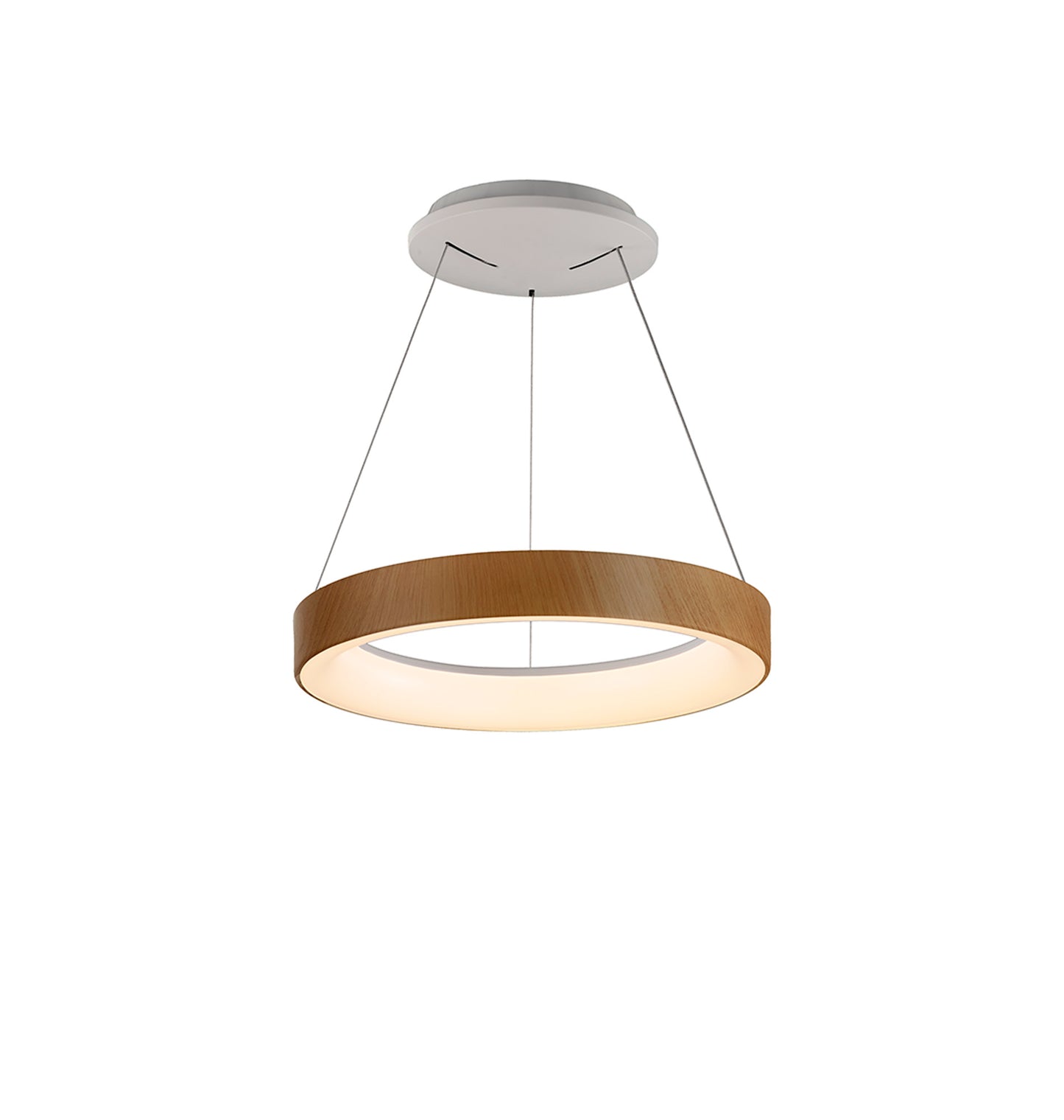 Niseko II Ring Pendant 38cm 30W LED, 2700K-5000K Tuneable, 2250lm, Remote Control & APP, Wood, 3yrs Warranty by Mantra