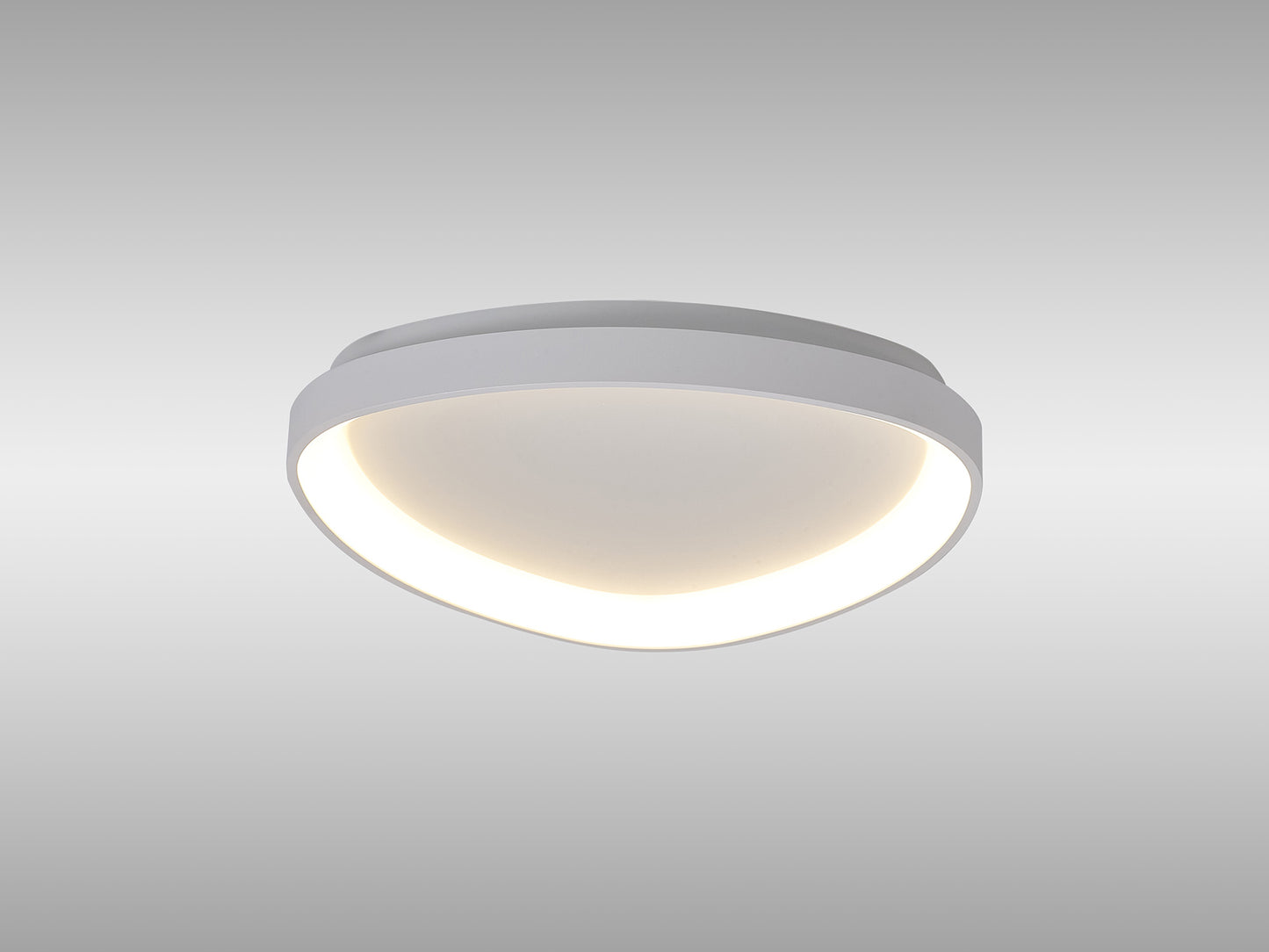 Niseko II Triangular Ceiling 42cm 38W LED, 2700K-5000K Tuneable, 2500lm, Remote Control, White, 3yrs Warranty by Mantra