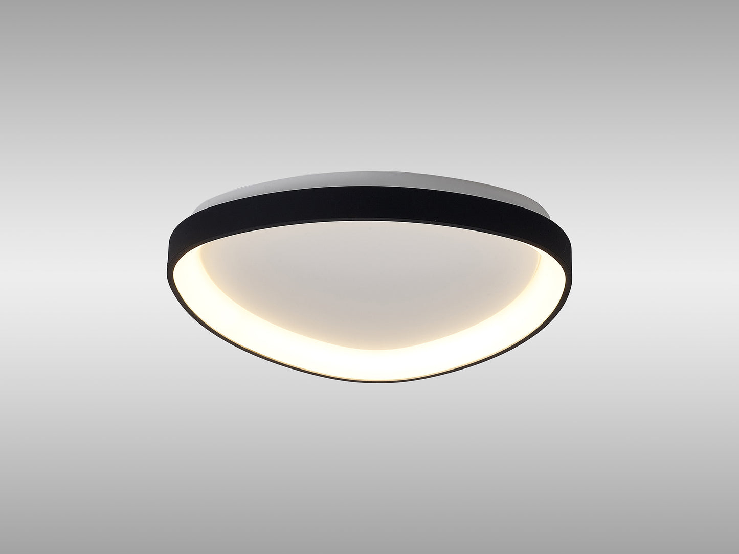 Niseko II Triangular Ceiling 42cm 38W LED, 2700K-5000K Tuneable, 2500lm, Remote Control, Black, 3yrs Warranty by Mantra